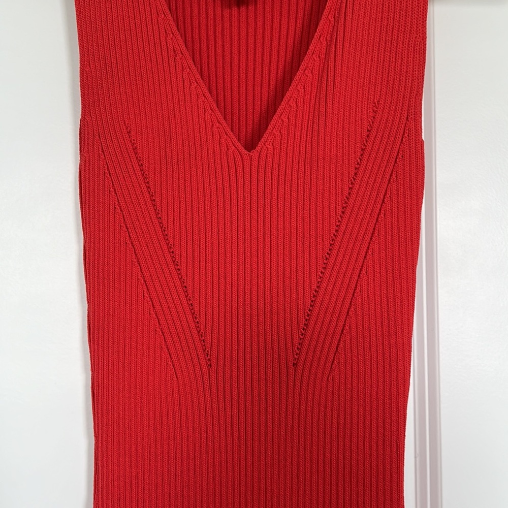 Michael Kors Coral Ribbed Bodycon Dress XS - Picture 2 of 4